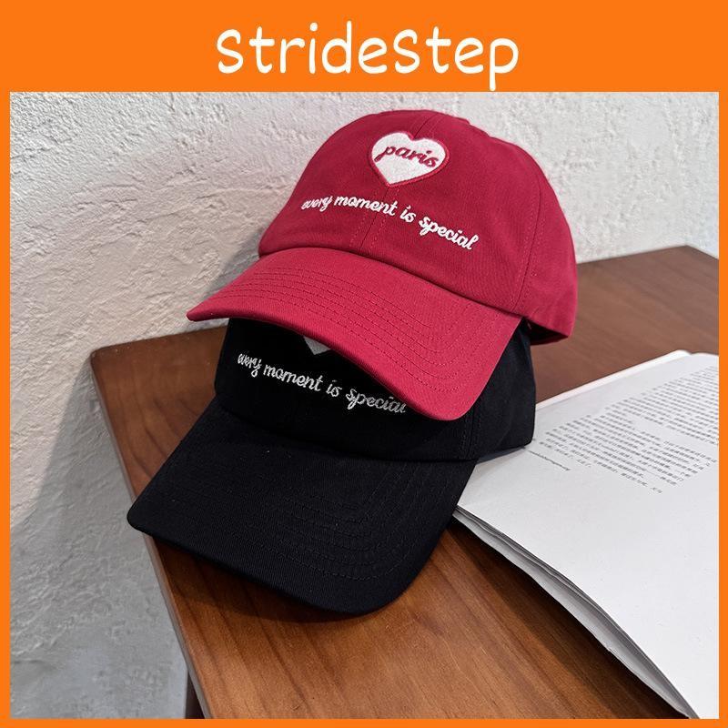 Heart Letter Embroidery Women Baseball Cap With Curved Brim For Outings Casual