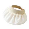Elegant Temperament Seersucker Splicing Empty Top Hat Summer Casual Commuting Versatile Face Small Shade Sun Hat