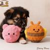 Pet Plush Toy Cartoon Dog Chew Toy Plush Bite Resistant Puppy Squeaky Toy TPR Animal Shape Pet Sound Toy Dog Bite Training