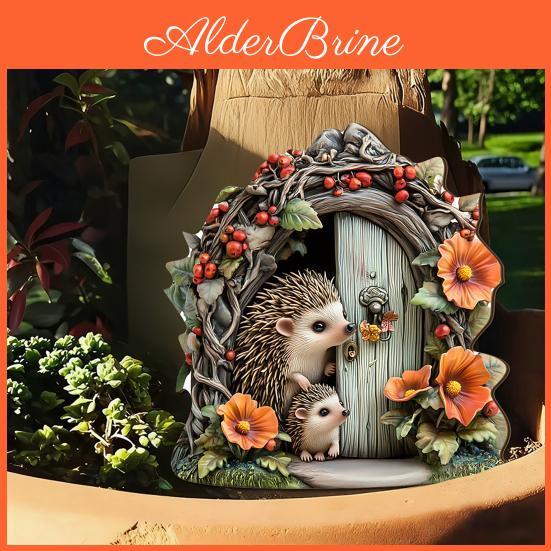 Miniature Door Mini Fairy Garden Wooden Fairy Gate For Tree Stump Wall Dollhouse Tiny Gnome House Accessory For Micro Landscape Decor