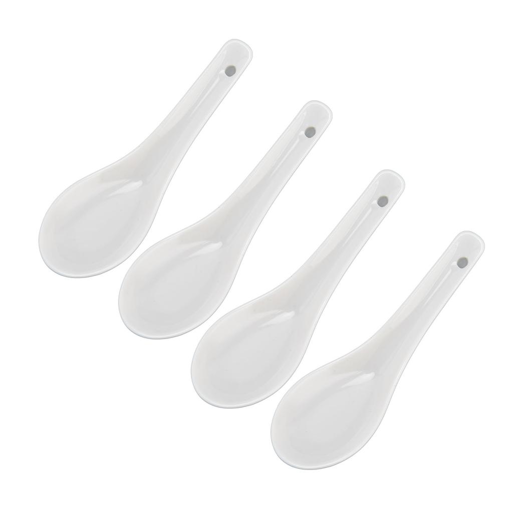 Ceramic Spoon Fine Workmanship Simple Elegant Long Handle Ceramic Material Chinese Soup Spoons