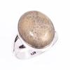 Natural Fossil Coral Gemstone Handmade 925 Solid Sterling Silver Ring S.6 n3J74