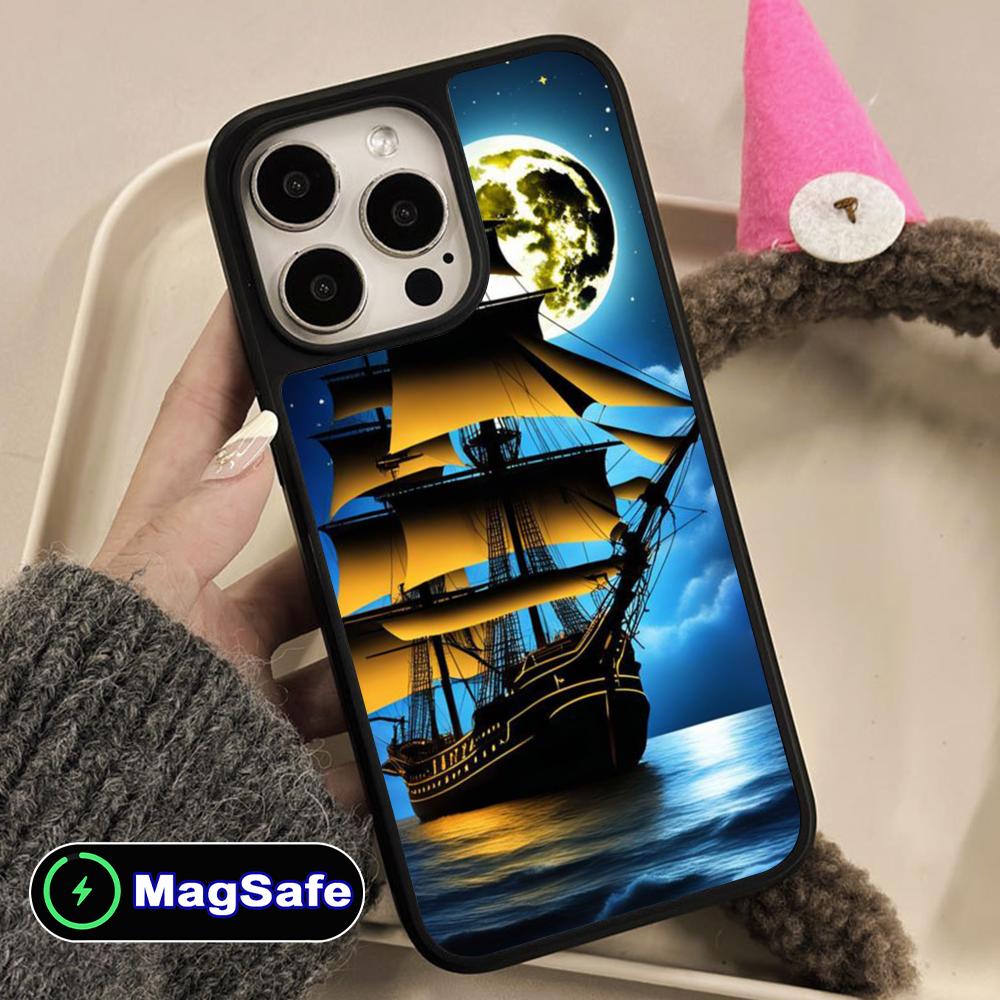 Pirate Corsair Mobile Phone Case for iPhone 17 16 15 14 13 12 11 Air Pro Max Plus Magsafe Matte Surface Colorful Cover Luxury