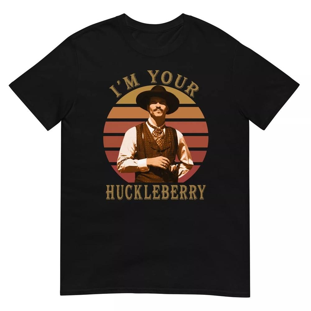 I m Your Huckleberry Vintage T-shirt Doc Holiday Tombstone Graphic Tee Shirt Unisex T-Shirt L