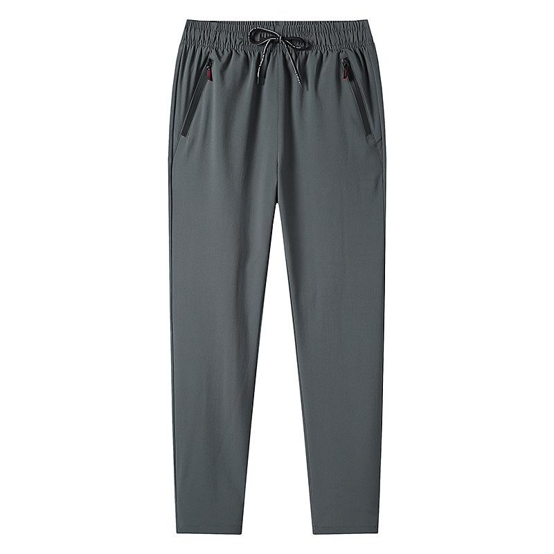 Pantaloni da uomo traspiranti con coulisse, pantaloni casual comodi, tinta unita