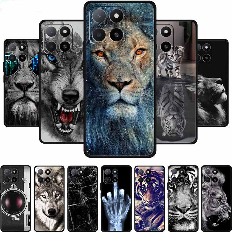 For Honor 400 Smart Case Phone Cover Lion Wolf Black Silicone TPU Soft Back Cover Cases For Honor 400 Smart Case Coque Fundas