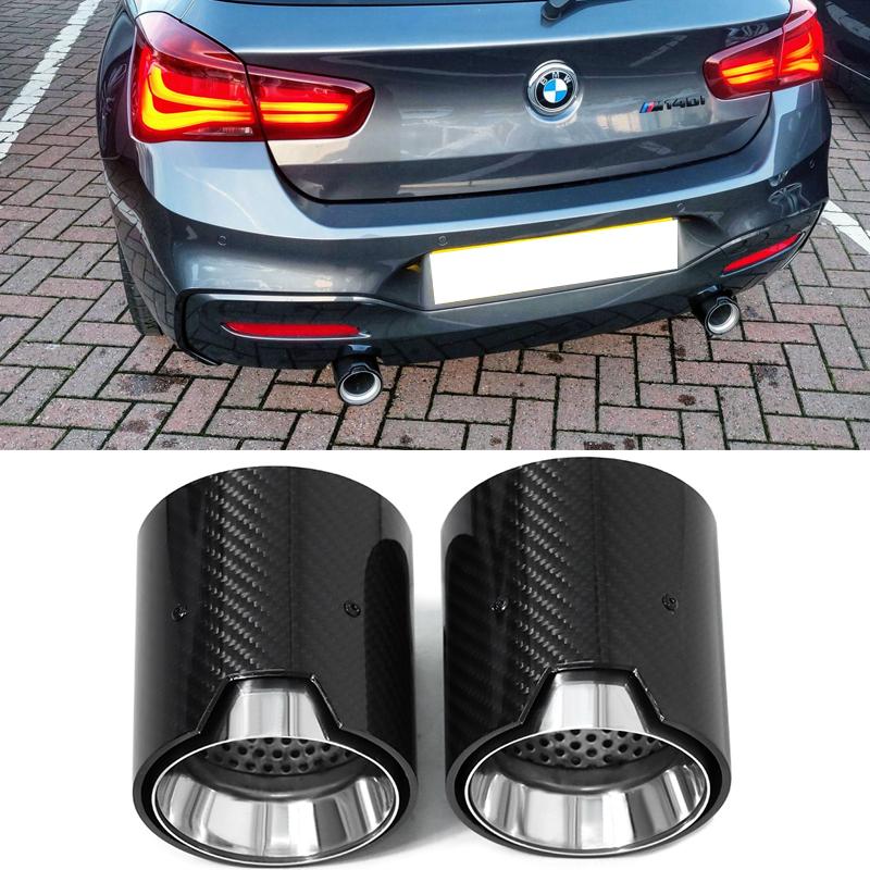 2pcs/lot For BMW 2 Series F22 F23 M235i M240i F20 F21 M135i M140i M Performance Carbon Fiber Car Exhaust Tip ID60mm Muffler Tip