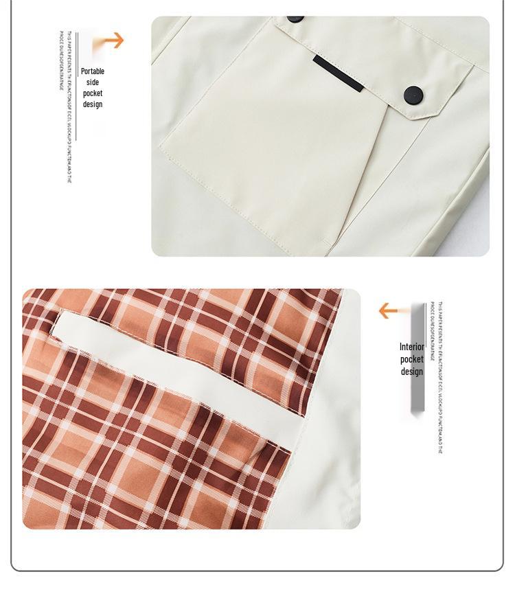 Chaqueta Cortavientos Multibolsillos para Hombre Estilo Americano para Primavera y Otoño