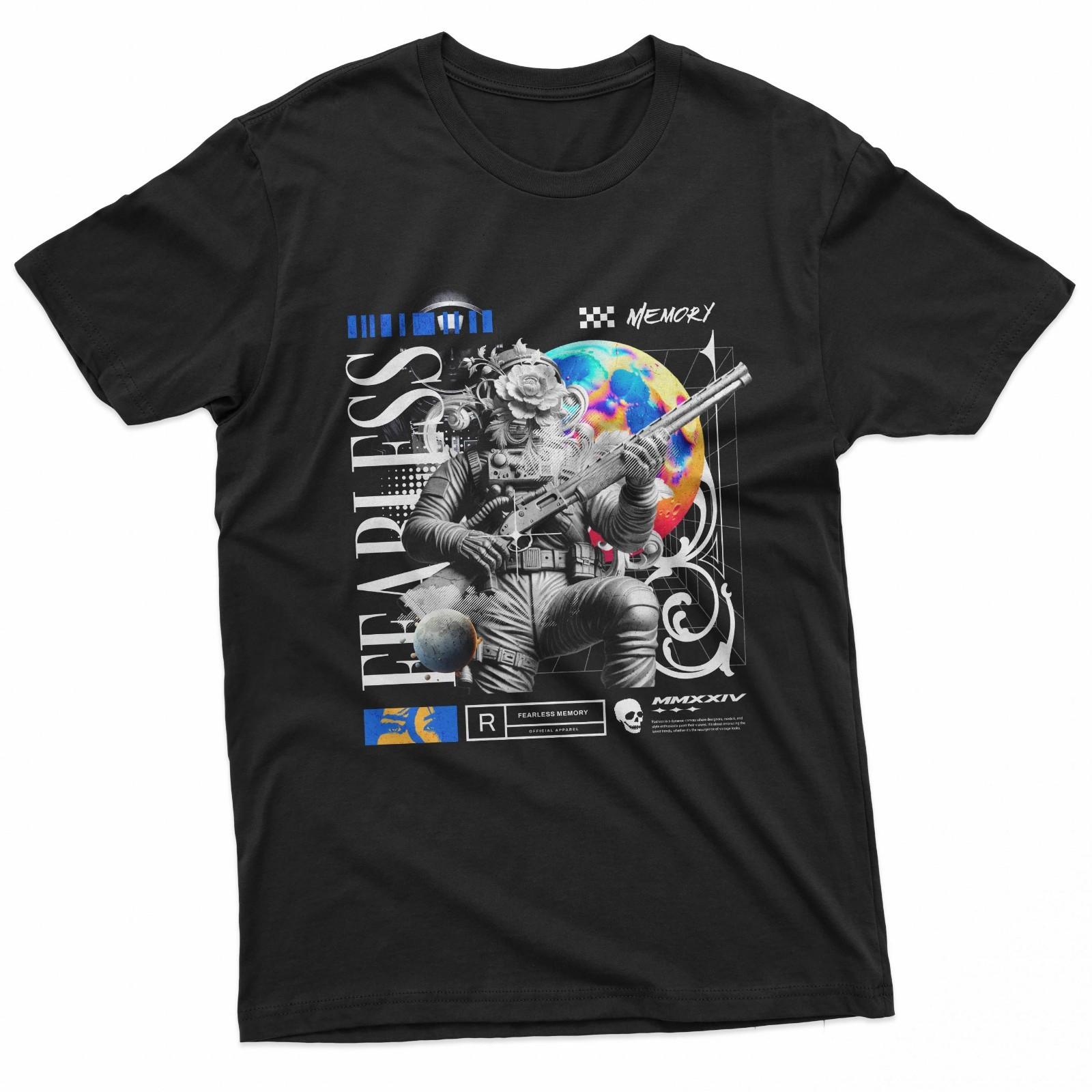 Fearless Soldier Cyberpunk Flower Streetwear T-Shirt S разноцветный