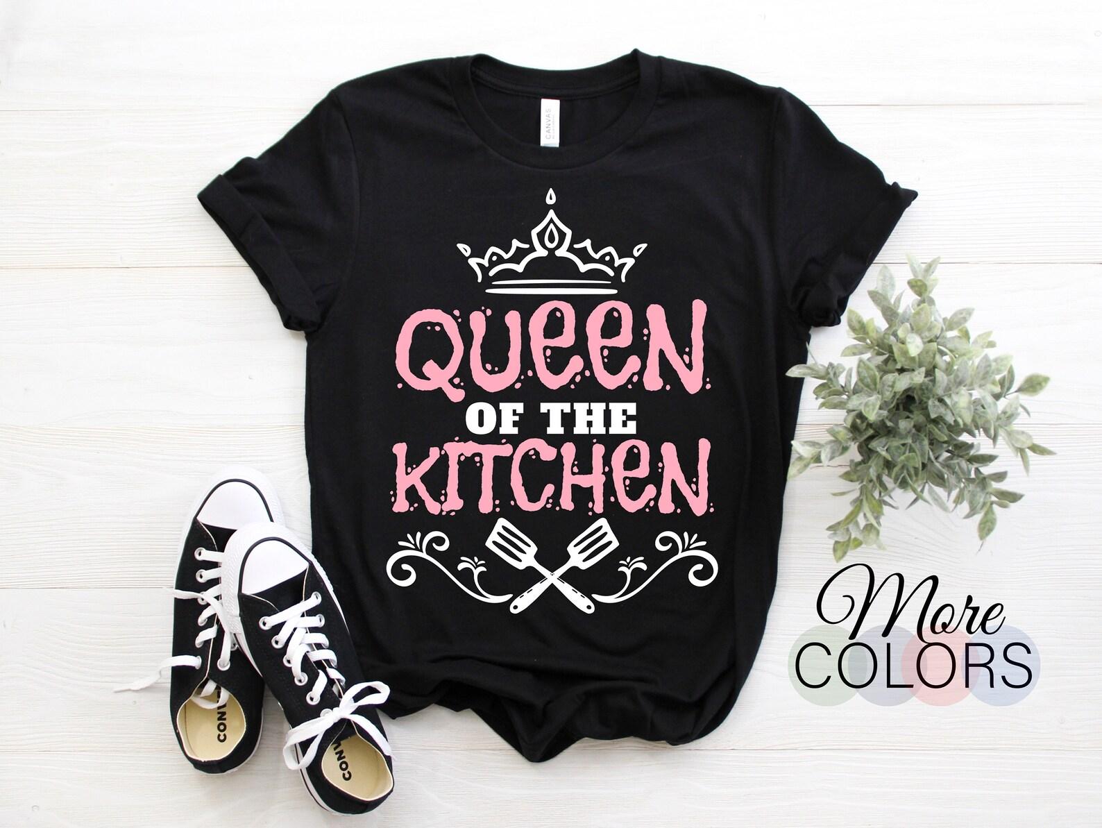 Chef Queen Of The Kitchen s Girls Cook Pastry Chef Culinary Cooking Funny T-Shirt Chef Uniform Gifts, Kid Adults Birthday Present Tees 100