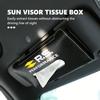 Car Tissue Box Sun Visor Hanging Napkin Holder Paper Storage Bag For Renault Dacia Duster Megan Zoe Scenic Koleos Fluence WW7