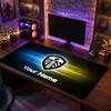 Leeds United Custom Large Mouse Pad, Personalized Name Text Print, Football Logo Non‑Slip Desk Mat Gaming Gift