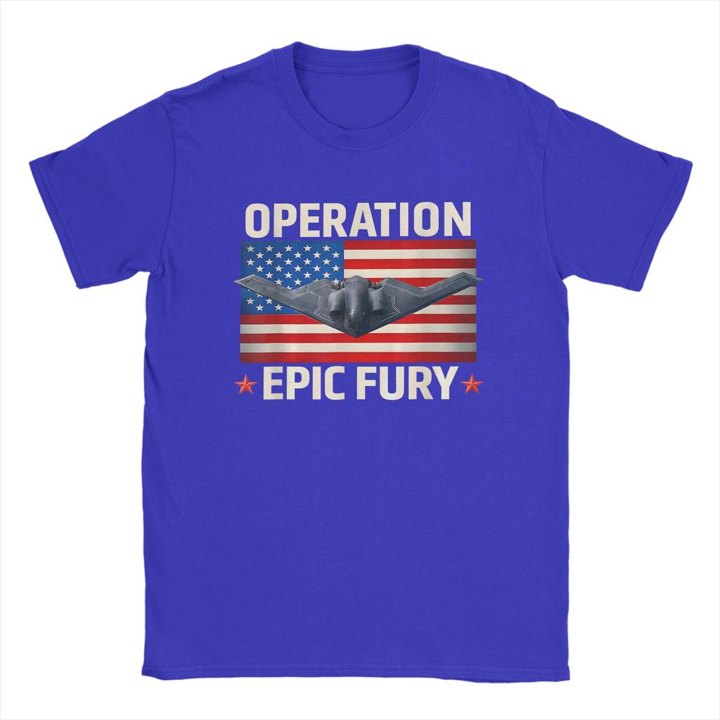 Vintage Operation Epic Fury  TShirts Unisex Crew Neck 100 Cotton T Shirts  Short Sleeve Tees Graphic Clothing