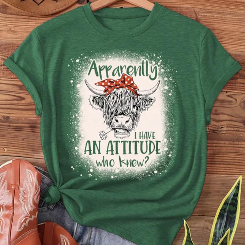 Fashion Women Yak Letter Tiger Print T Shirt Funny Casual O-neck Short Sleeves T-shirt Summer Female Tee Shirt