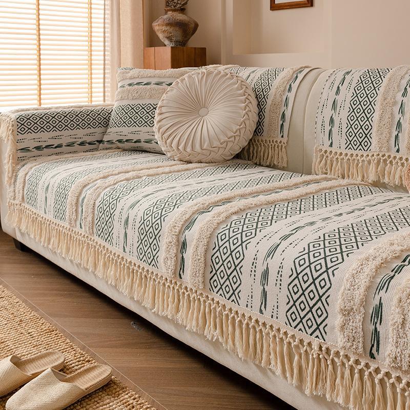 Old Coarse Cloth Cotton And Linen Sofa Cushion Universal In All Seasons, Thickened Linen Seat Cushion, Anti-Cat Scratch Bed And Breover Cloth