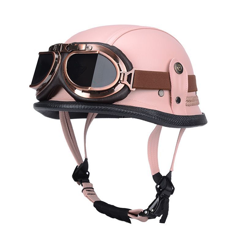 Pedal German Helmet Cruise Vintage Half Helmet Harley Men Motorcycle Helmet Locomotive Scaler Helmet Soldier Helmet Leather Helmet
