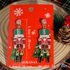 Fashion Green Hairball Christmas Tree Drop Earrings For Women Xmas Bowknot Bells Deer Santa Claus Earring Festival Party Jewelry