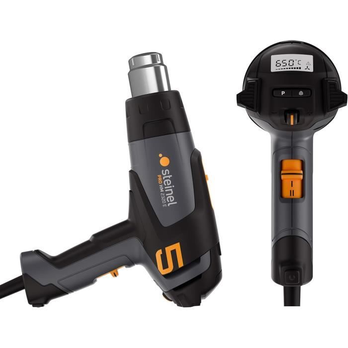 Steinel Décapeur Thermique HM 2320 E,mode ECO,pistolet À Air Chaud 2300 W,température 80-650C,écran LCD,chauffage Céramique