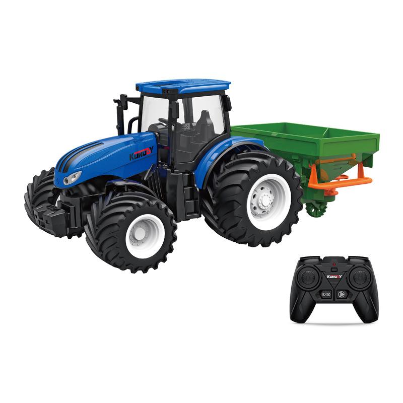 Alloy Remote Control Farmer Tractor Simulation Engineering Vehicle Electric Toy Farm Transport Vehicle 2.4G Remote Contro Vehicl