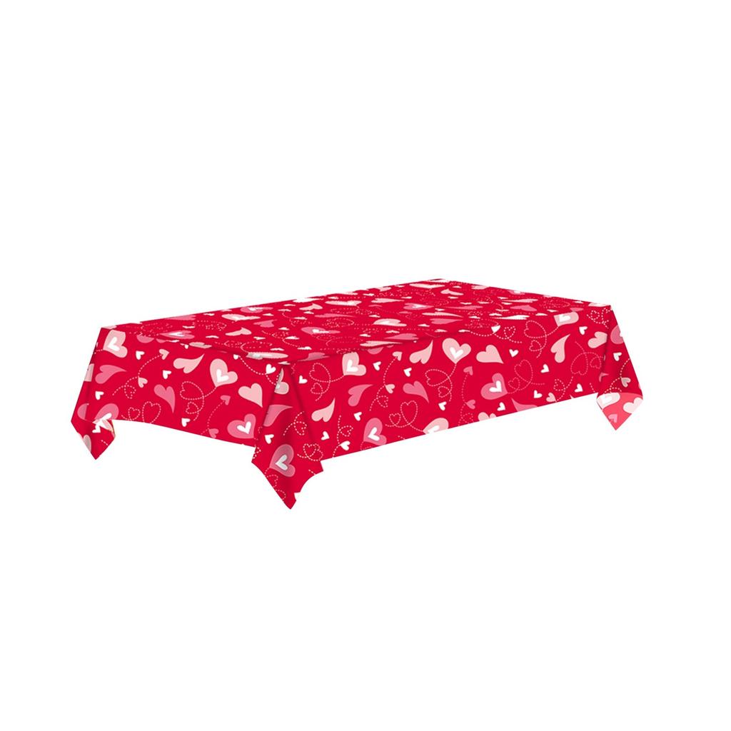 Valentine's Day Love Print Disposable Tablecloth Festival Party Decoration