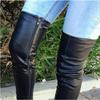 New Autumn Winter Round Headed Low Square Heels Over-the-knee Boots Sewing 3CM Large Size Side Zipper Long Boots for Women Shoes