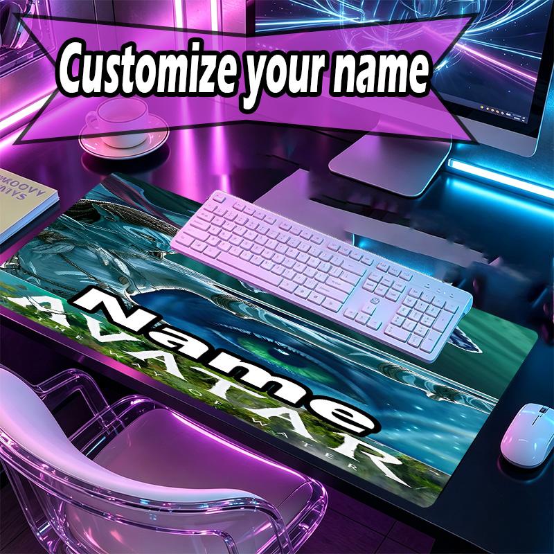 Tapis de souris personnalisé avec nom et avatar, Tapis de bureau pour ordinateur portable PC, Tapis de bureau décoratif pour la maison, Support pour clavier, Cadeau