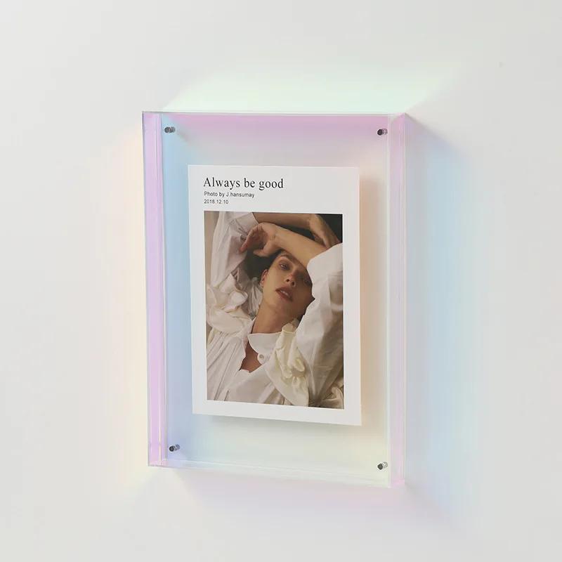 Ins Acrylic Picture Frame Transparent Photo Frame for Home Decor DIY Poster Painting Holder Family Photo Display Porta Retrato