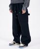 ASTRAL PROJECTION Wide Weathered Washed Elastic Waist Pants_Black