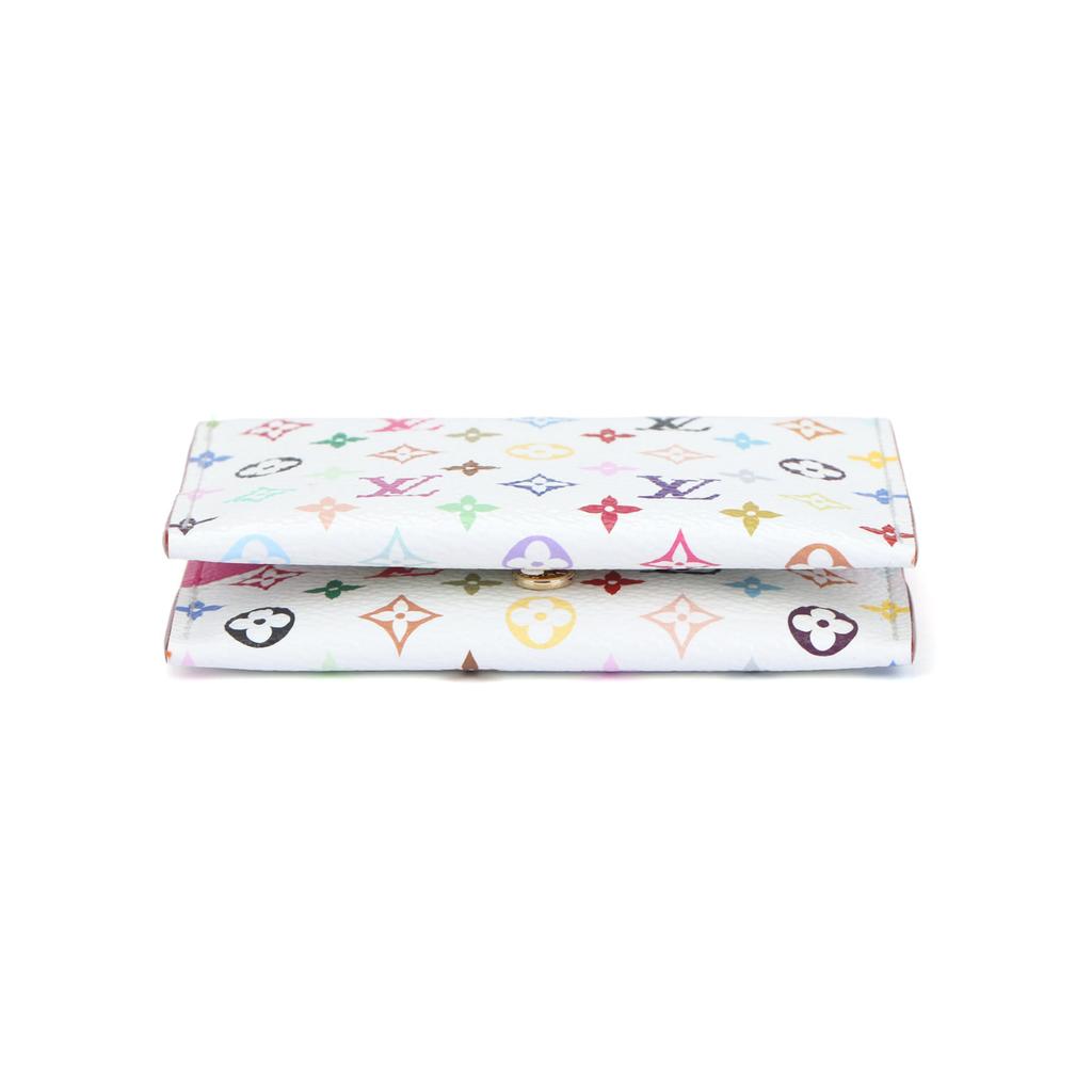 LOUIS VUITTON X Takashi Murakami Collaboration SLIM Coated Canvas Card Holder Card Holder Women's White M27495