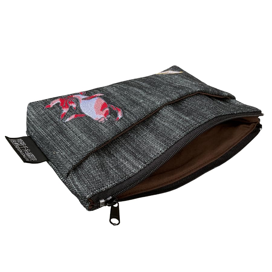 Senshishuin Pouch Denim 2 Goldfish (Lined) (Size Small)