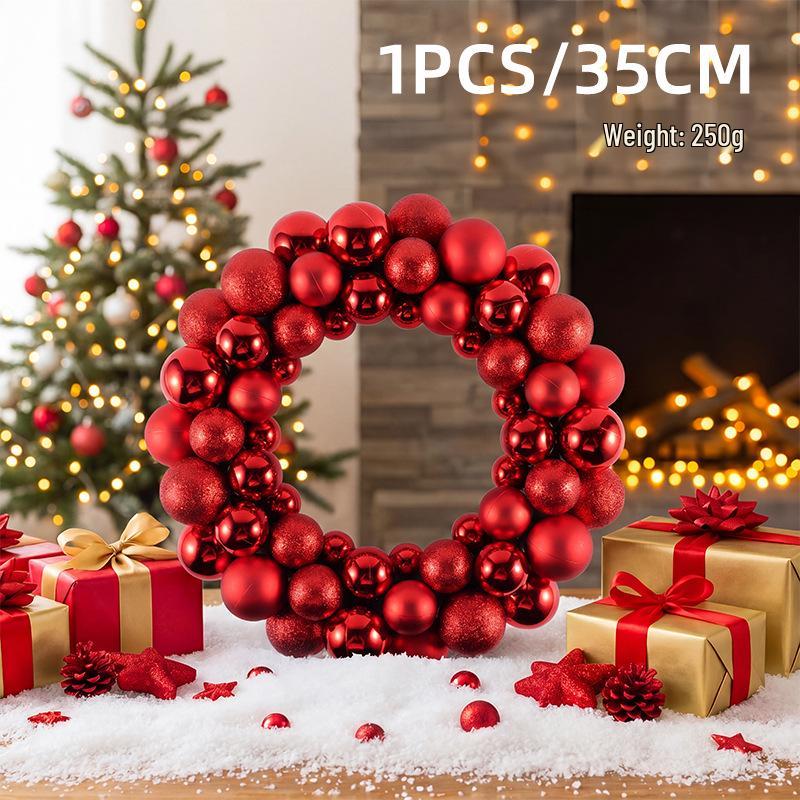 Hot-Selling Christmas Ball Wreath for Indoor/Outdoor Decoration