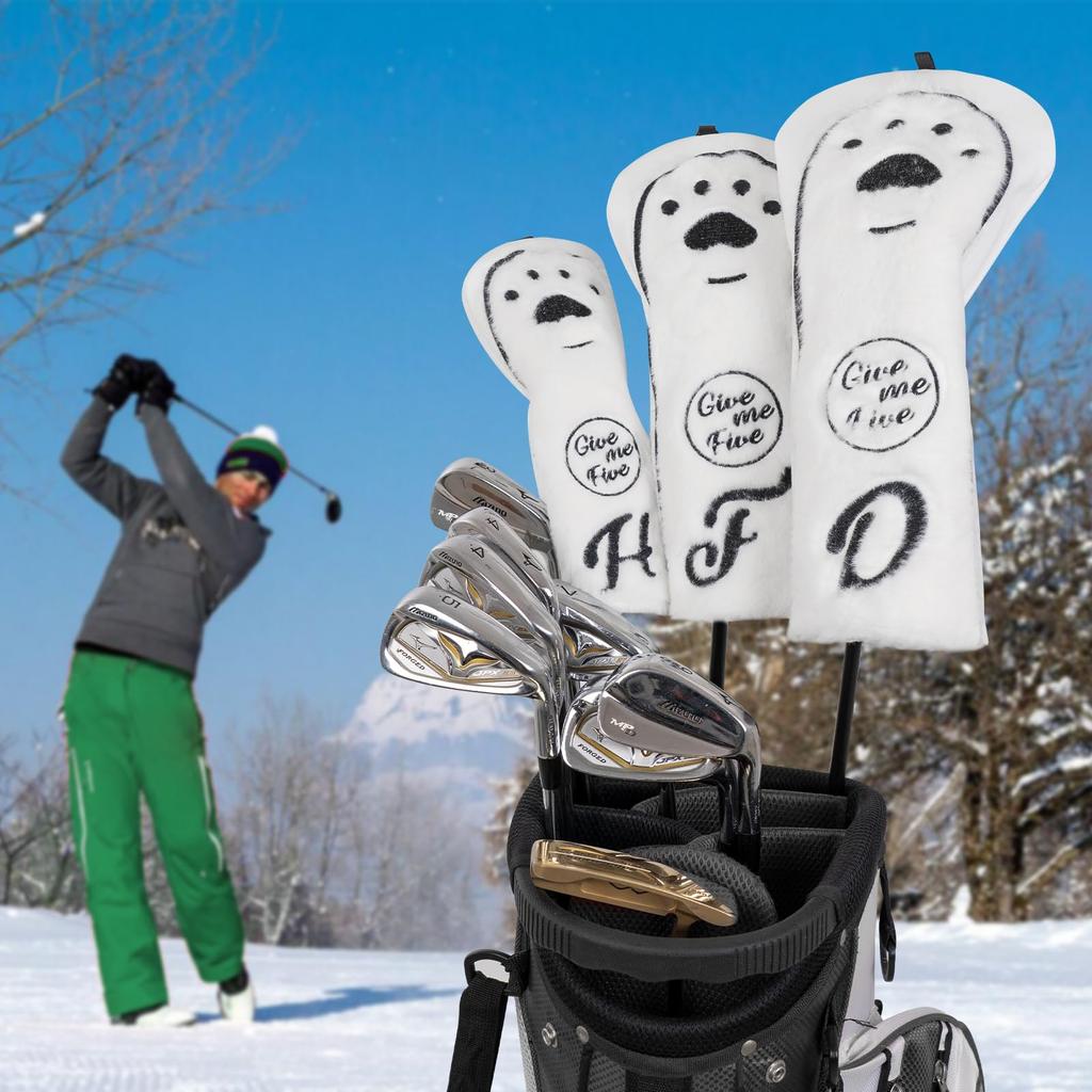 CRAFTSMAN Fairway Wood Single Fairway Wood 3D Number Tag Cat Punch Cover, Headcover, (3, 4, 5, 7, X), Elastic, Cute, Fluffy,