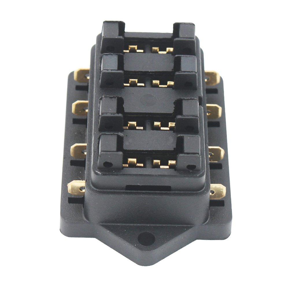 KILIGEN Universal Car Truck Vehicle 4 Way Line Car Medium Fuse Box Block