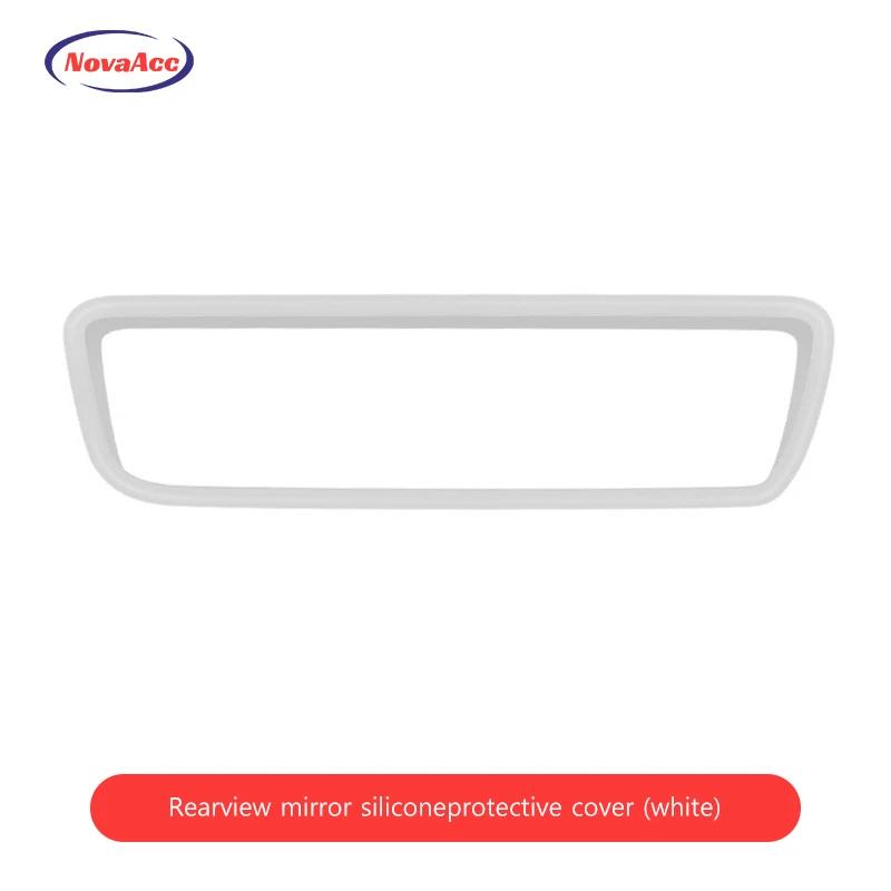 Car Interior Silicone Protective Cover For Tesla Model Y Juniper 2025 Central Control Display Rearview Mirror Protective Cover