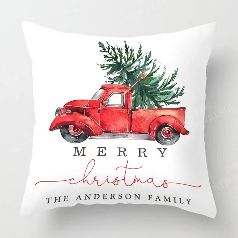 Christmas Series Pillowcases Sofas Cushion Covers  Home Decor Can Be Customized for Holiday Celebrations 40x40 50x50 60x60 35x35