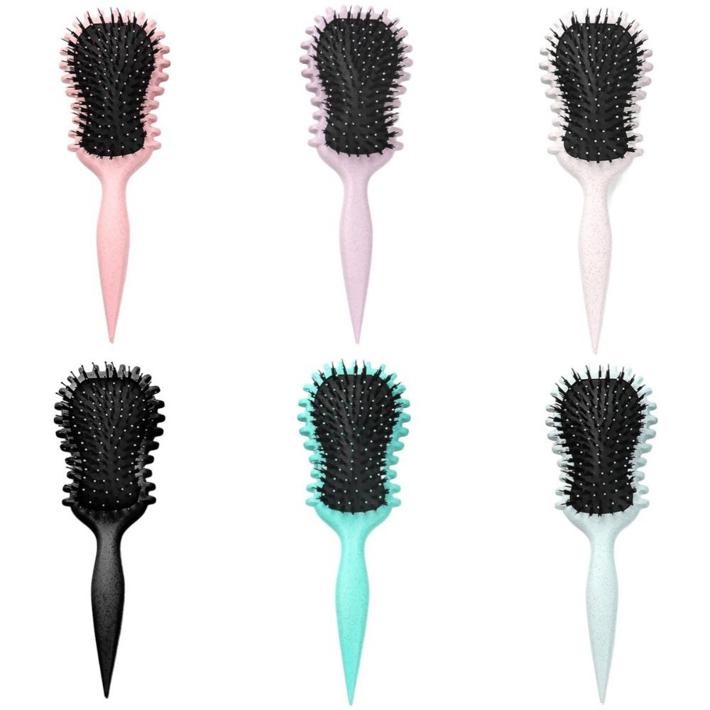 

Антистатическая распутывающая щетка для волос Guitar Shape Shaping Hair Comb Curl Define Styling Brush Barber чёрный