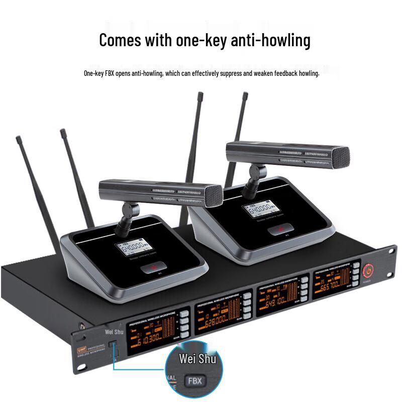 Veishou DC-6 4-Channel UHF Wireless Conference Microphone System (CN version)