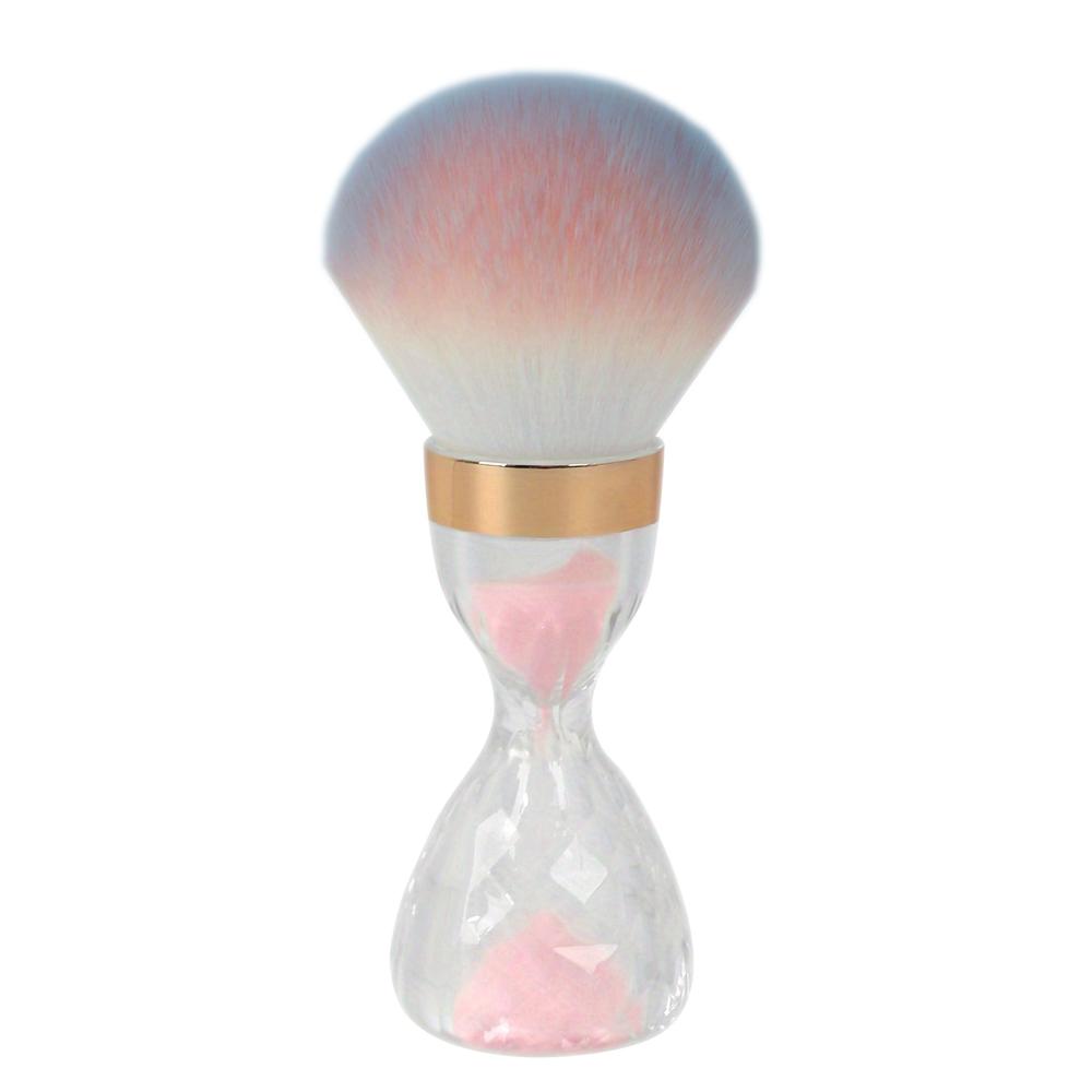 Pędzelek do pyłku do zdobienia paznokci z uchwytem w kształcie klepsydry do usuwania pudru Miękki pędzel do czyszczenia paznokci do manicure Akcesoria do paznokci żelowych Narzędzie