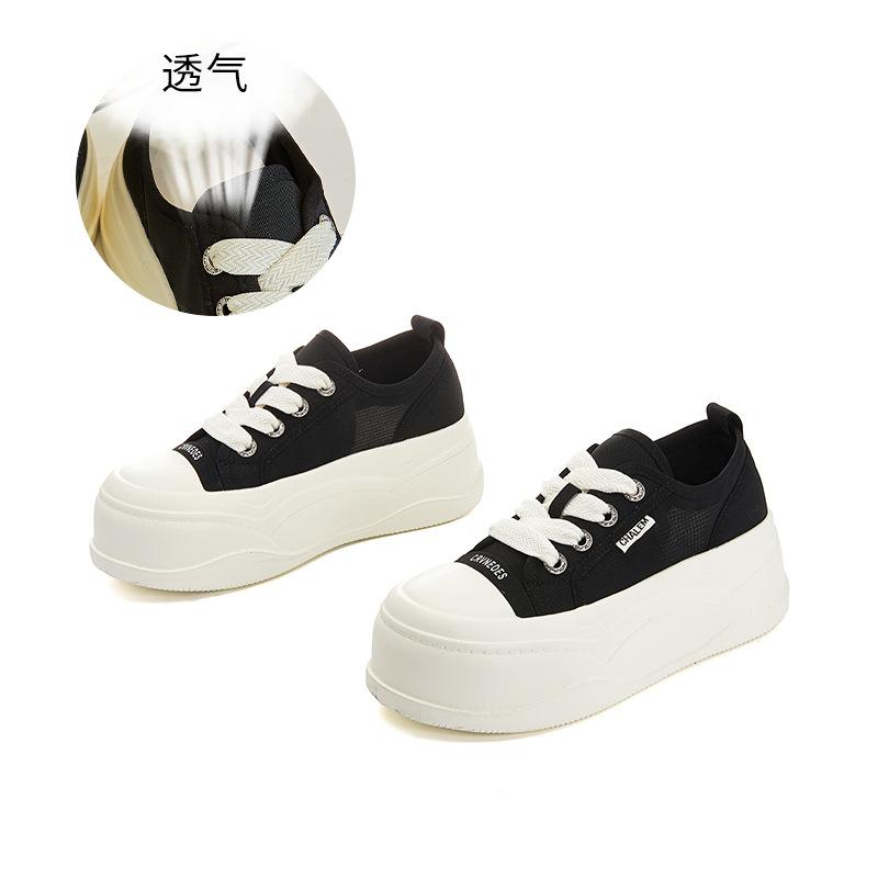 

Foam sole white shoes women s 2026 thick sole heightening breathable casual single shoes women s small women s shoes tide 40 чорний