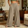 Women's Casual Retro Wide Leg Pants with Pockets for Everyday Wear