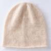 Womens 100% Cashmere Beanie Rolled Brim Warm Fashion Versatile Solid Color Ear Protection Hat