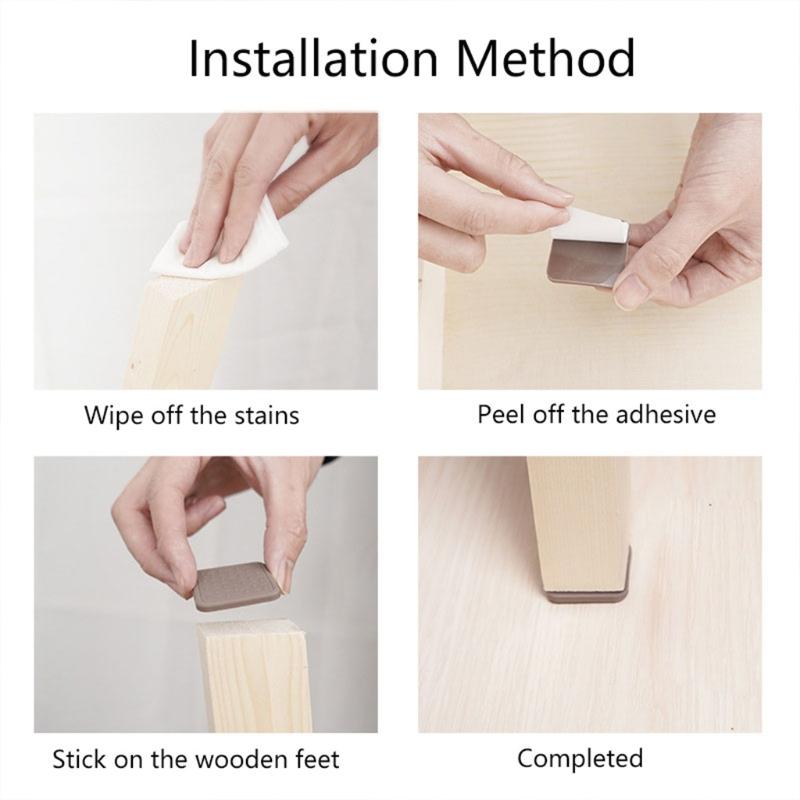 Silicone Floor Protectors Furniture Feet Anti-slip Mat Thicken Silent Move Chair Pads Wear-resistant for Protection Mat