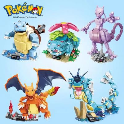 Pokemon Cartoon Pikachu Building Blocks Bulbasaur Toy Children's Assembled Model Pet Elf Kid Children Gift Compatible With