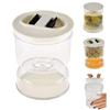 Sealed Jar for Pickle Home Wet and Dry Separation Pickle Jar with Flip Container and Strainer Hourglass Design Olives Container