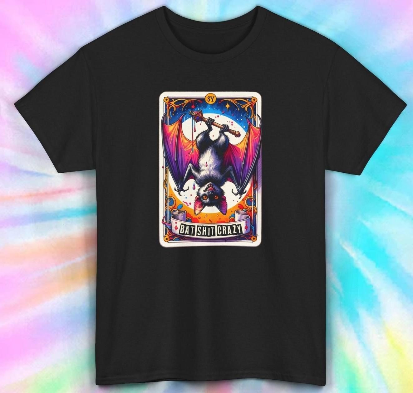 Bat Crazy T-Shirt | Bat Sh*t Crazy Graphic Tee S-5XL | Funny Halloween Shirt XXXL