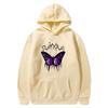 2025 Creative Butterfly Sweater Autumn and Winter Simple Long Sleeve Hooded Men's and Women's Couples Hoodie
