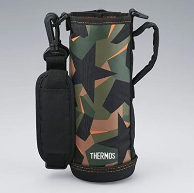 Thermos-Ersatzflasche mit praktischer grüner Camouflage-Zwei-Wege-Tasche FJJ-1000WF, (GR-C)