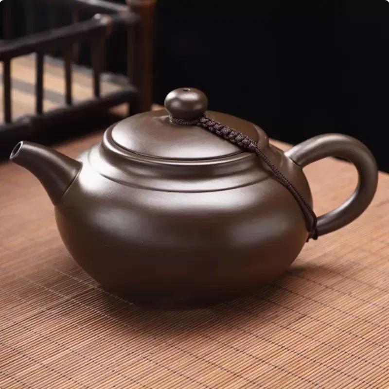 1PC 430ml Authentic Yixing Purple Clay Teapot Handmade Beauty Teapot Custom Filter Tea Infuser Chinese Tea Ceremony Accessories