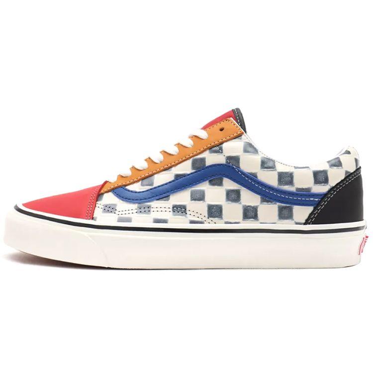 Vans Old Skool Series Synthetic Leather Anaheim Casual Low-Top Skate Shoes Unisex Sneaker Purple Red White VN0A54F39XM