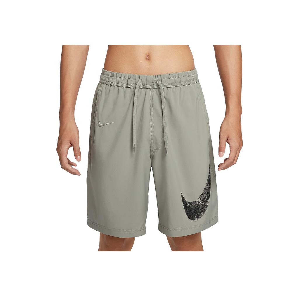 Nike Dri-Fit Logo Design Quick-Dry Fitness Lace-Up Mid-Waist Casual Shorts Men Shorts Dark-Mud-Gray HQ1578053